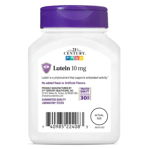 21st Century Lutein 10 mg Tablets, 60 Count (5)