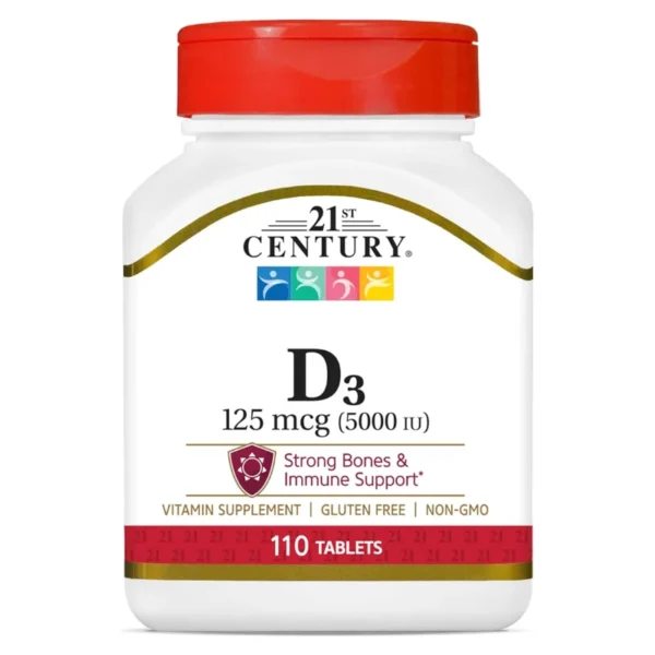 21st Century Maximum Strength D3-5000 IU Tablets – 110 Count