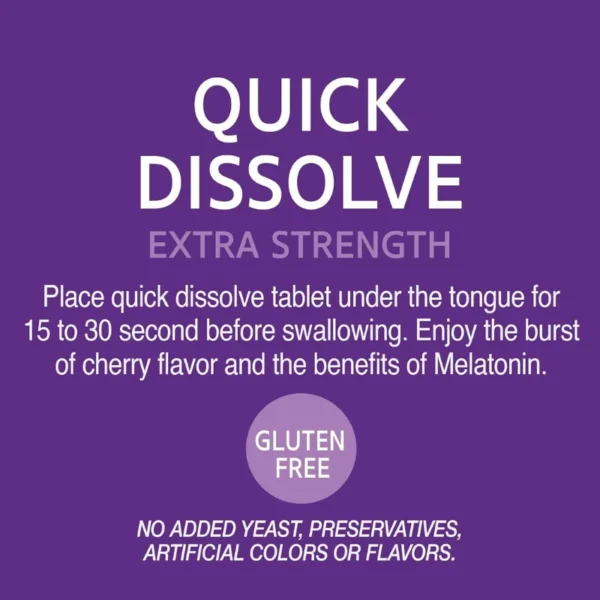 21st Century, Melatonin Quick Dissolve Tablets 10 mg, White, Cherry, 120 Count (3)